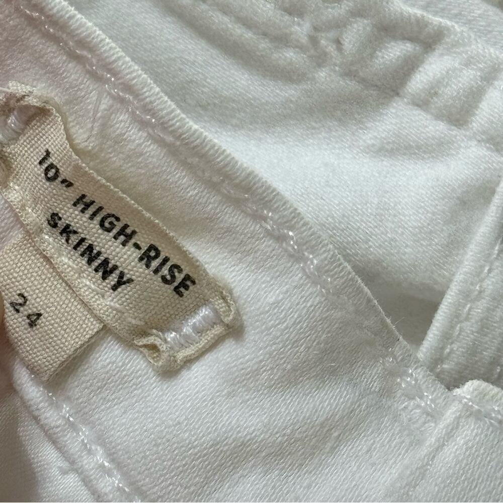 Madewell 10" High-Rise Skinny Jeans in Pure White: Step-Hem Edition Women’s 24 - Picture 13 of 15